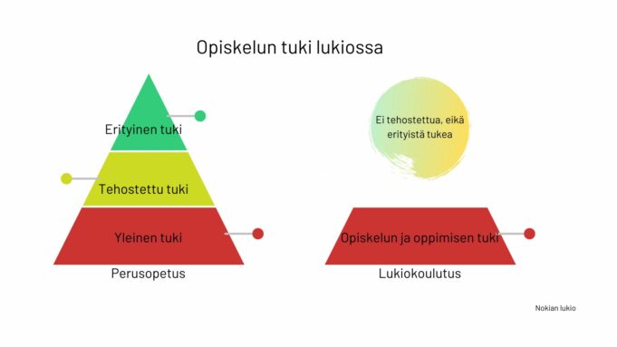 Opiskelun tuki lukiossa on opiskelun ja oppimisen tukea. Lukiossa ei ole tehostettua eikä erityistä tukea (joita on perusopetuksessa).