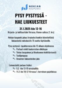 Pysy pystyssä -tapahtuman esite 31.1.-11.2.2025